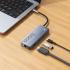 HOCO HB52 8 in 1 HUB Multi-function Converter HDMI RJ45 SD/TF PD 100W Type-C 3.0 USB 3.0 - Gray
